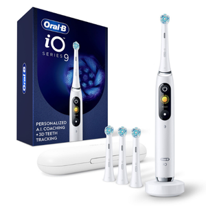 Oral-B iO Series 9 Rechargeable Electric Toothbrush, White Alabaster